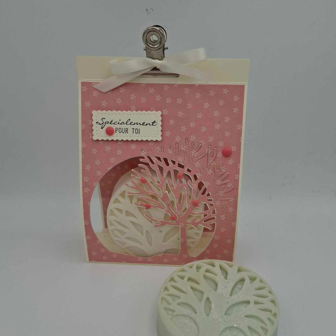 Pochette "Arbre de vie" - Rose