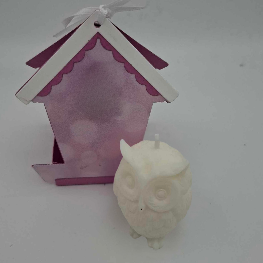 Nichoir Mauve avec bougie - Cadeau