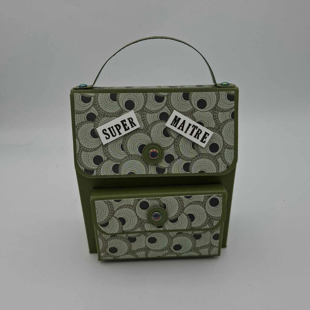 Sac "SUPER MAITRE" Vert olive - Cadeau fin d'année