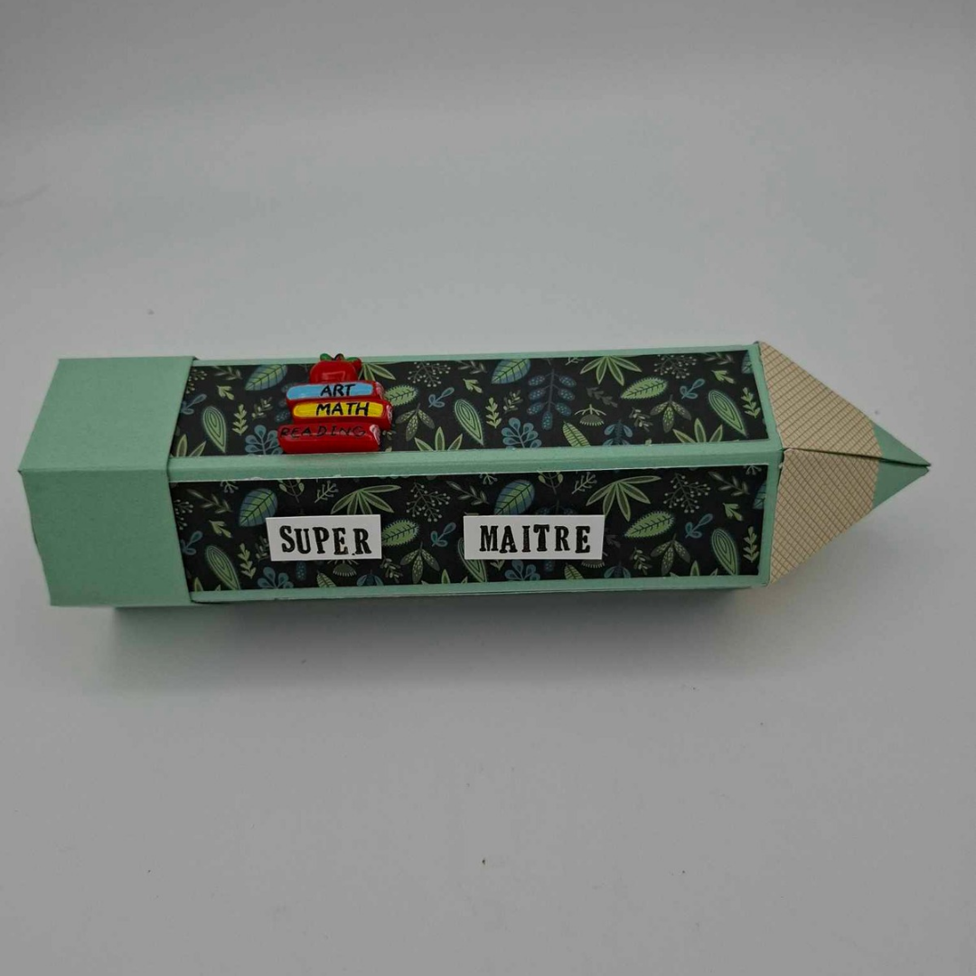 Crayon Géant vert pour "SUPER MAITRE " - Cadeau fin d'année
