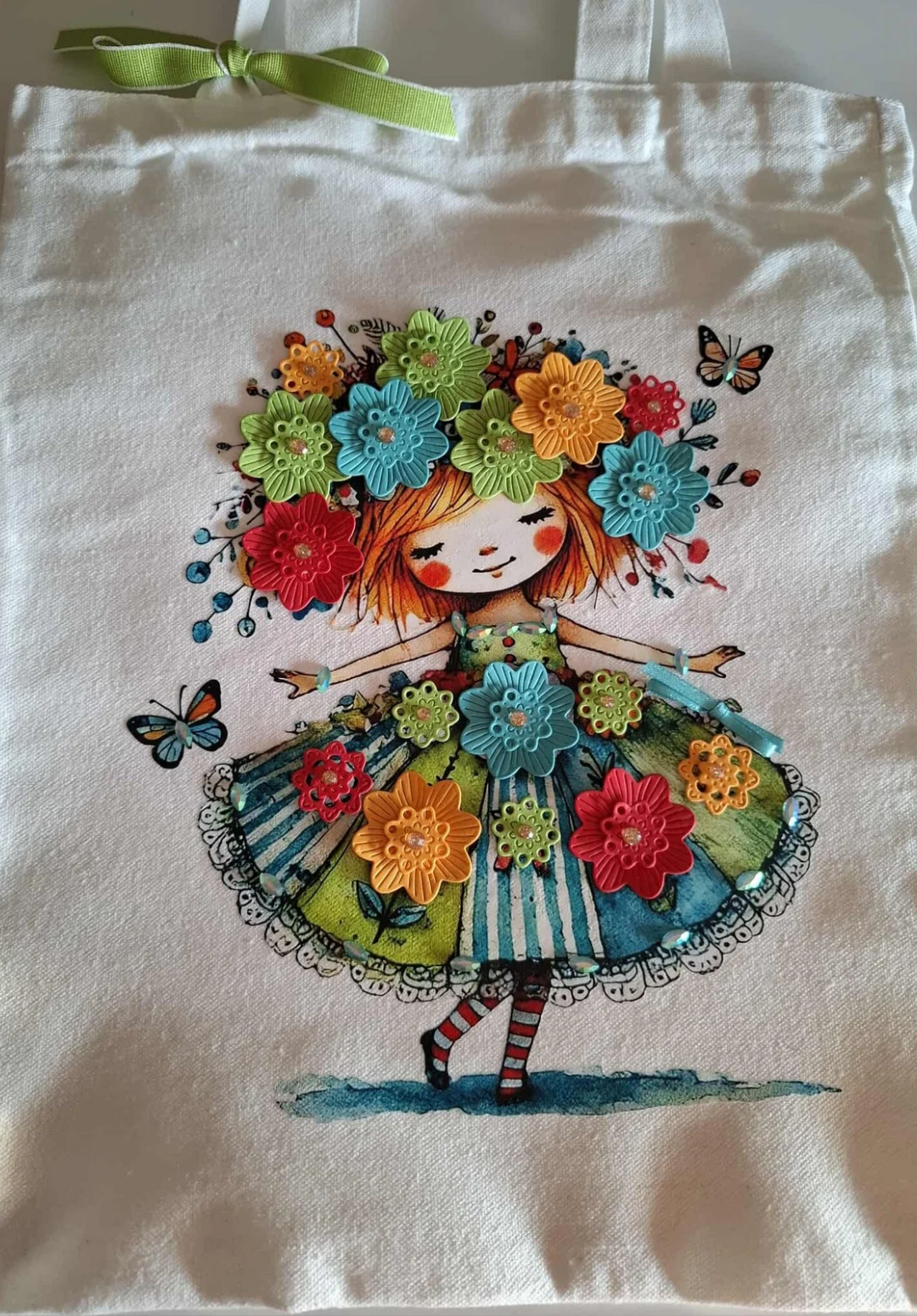 Tote bag : Danse florales et colorée