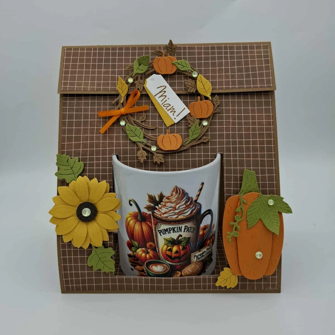 Coffret tasse Automnale - Fleurs et Citrouille