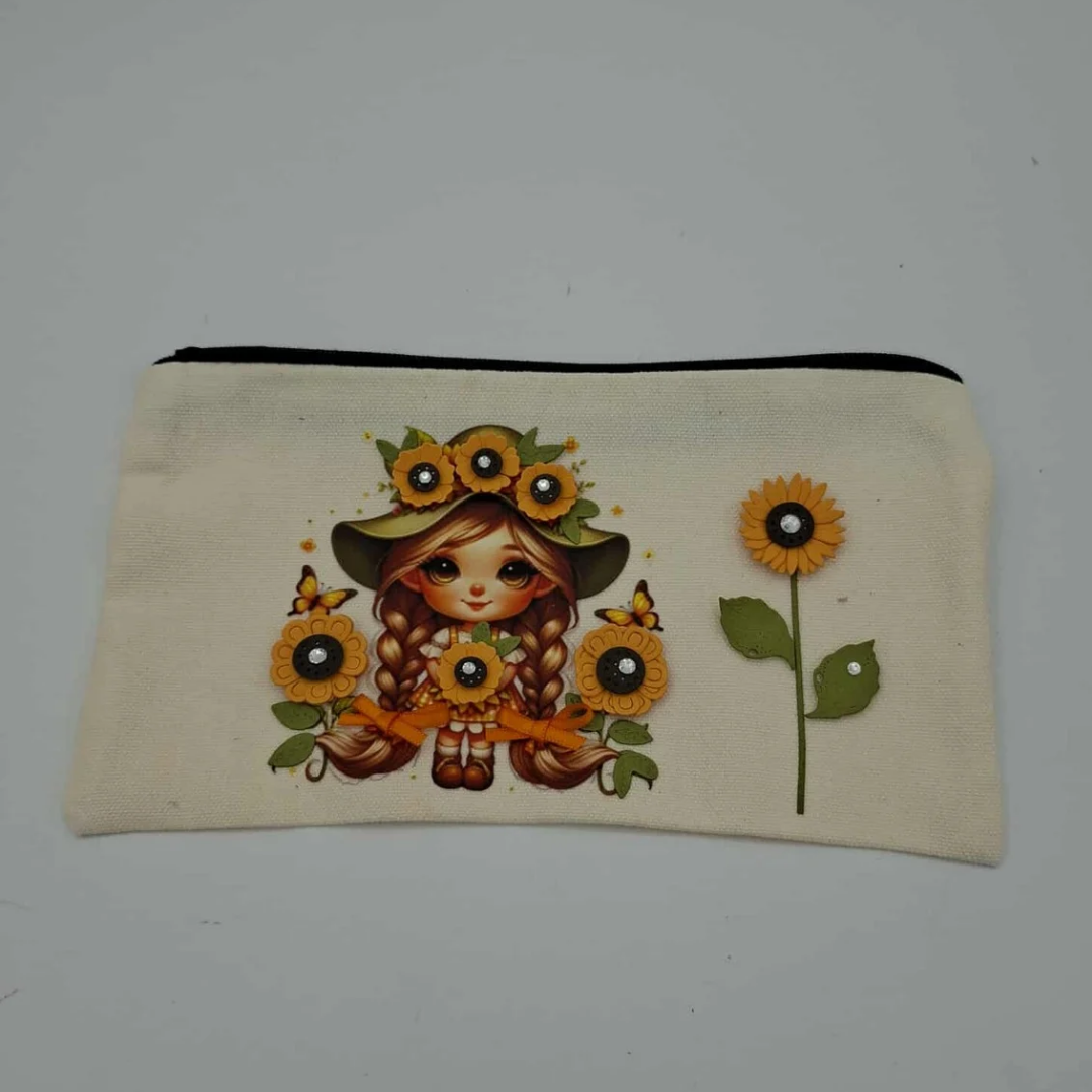 Petite Trousse Automnale - Petite fille champs de tournesol