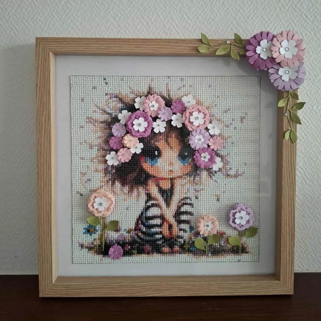 Cadre decoratif diamond painting - Petite Fille Ela