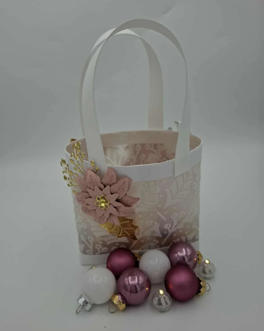 Sac Lumineux en velours - vieux Rose