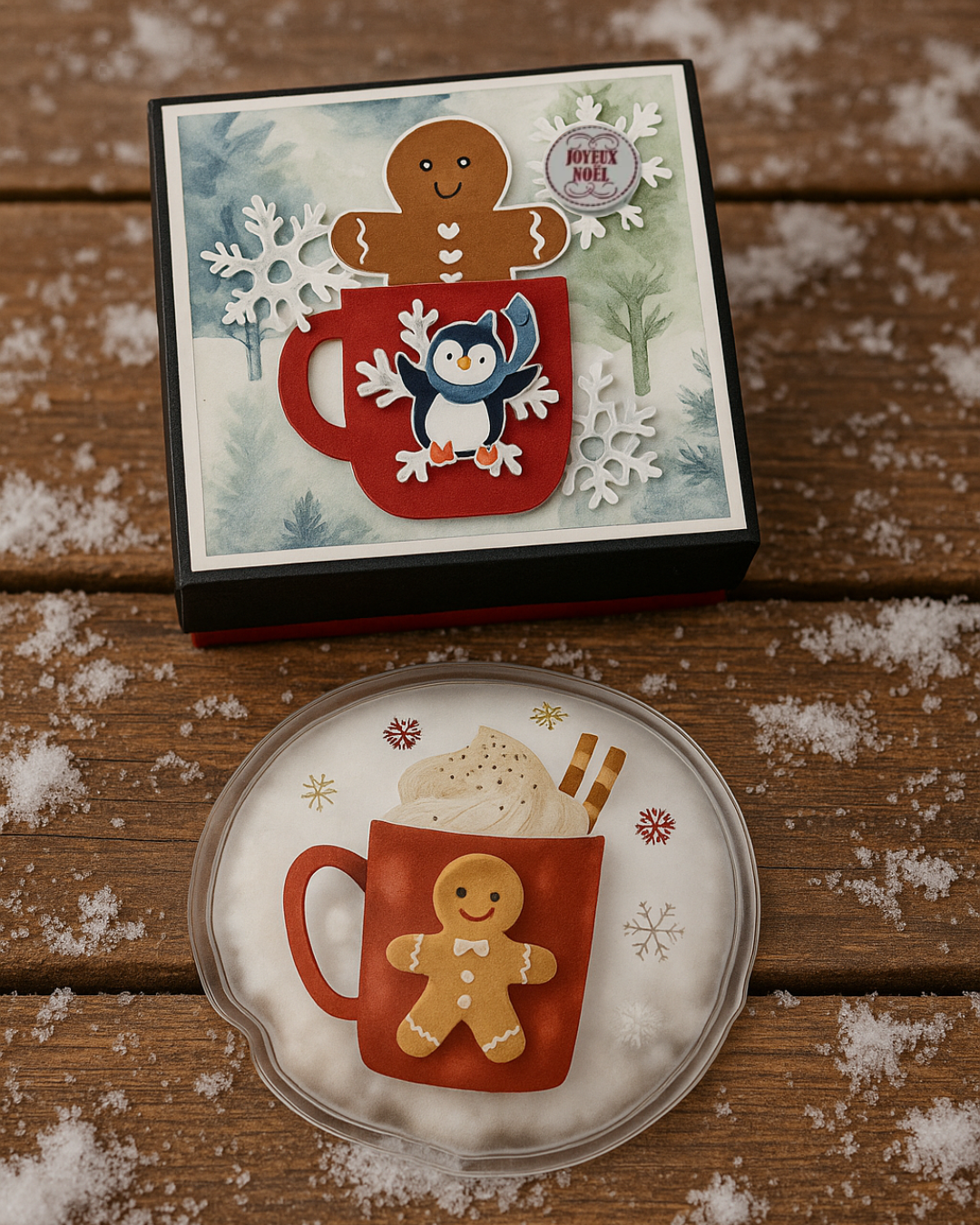 Coffret Chaufferette main - Motif Pain d'épices