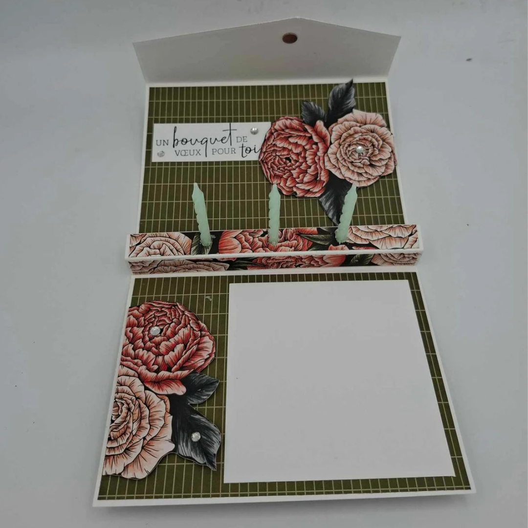 Carte anniversaire avec bougie