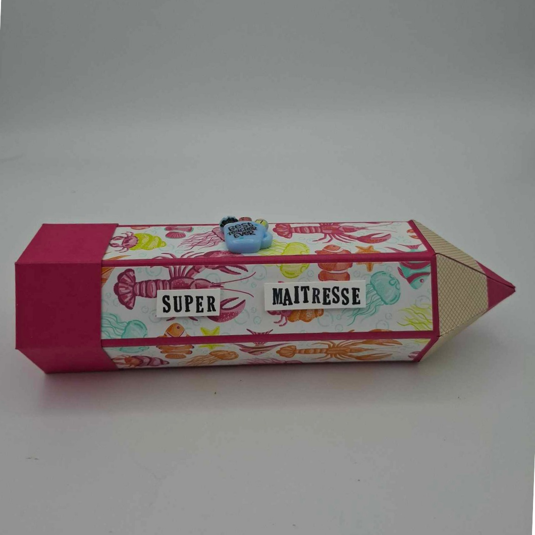 Crayon Géant Fushia pour Maitresse - Cadeau fin d'année