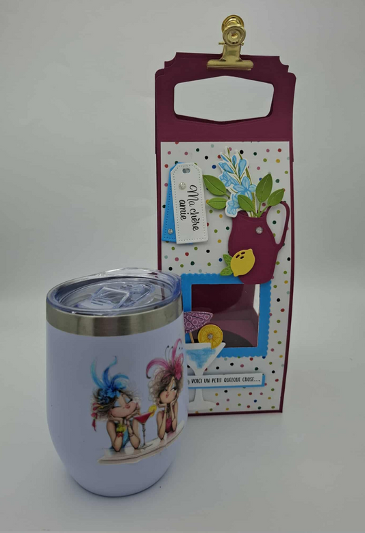 Coffret Tumbler gobelet Prune - Cadeau original pour Amie