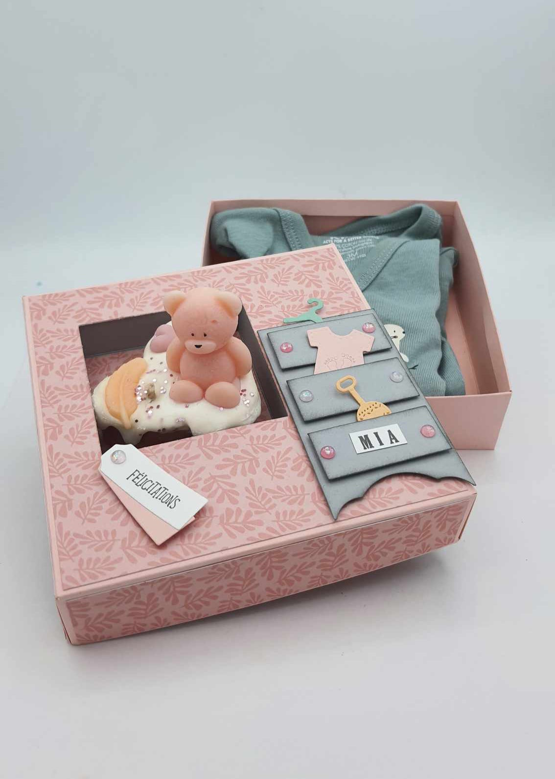 Coffret Naissance "Félicitations" Personnalisable - Body