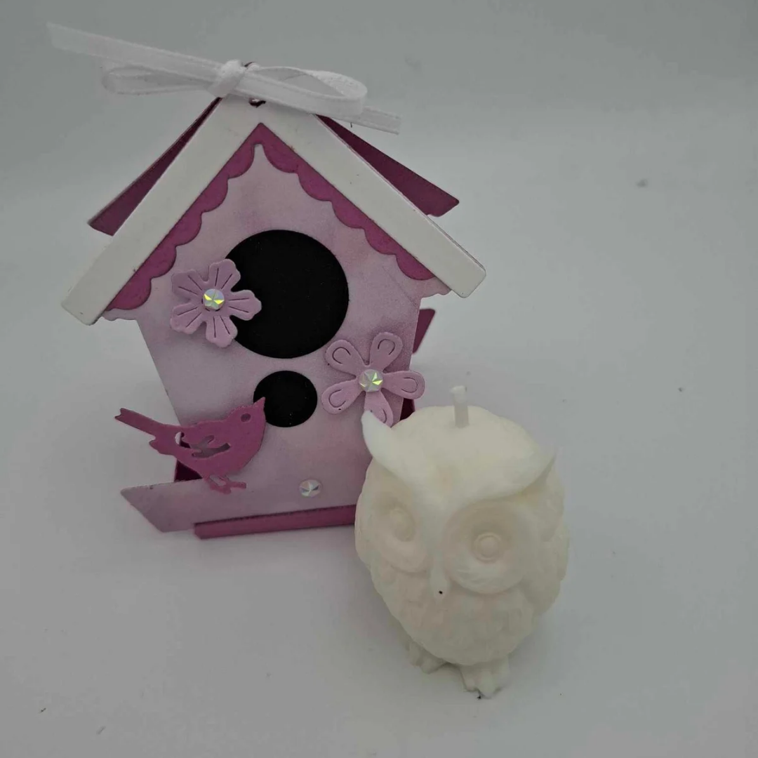 Nichoir Mauve avec bougie - Cadeau