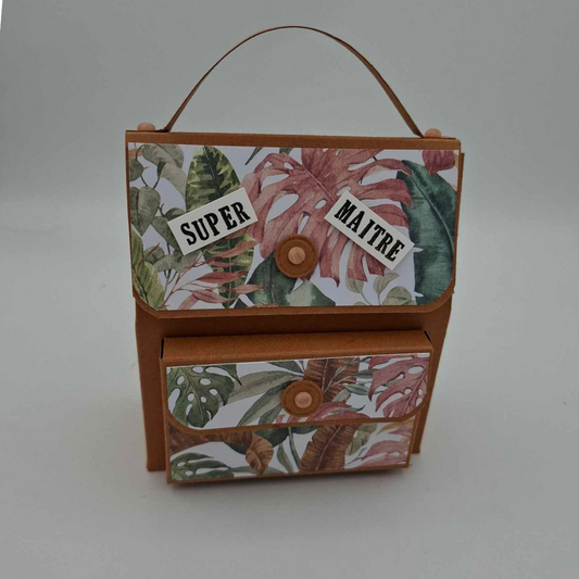 Sac "SUPER MAITRE" Orange - Cadeau fin d'année