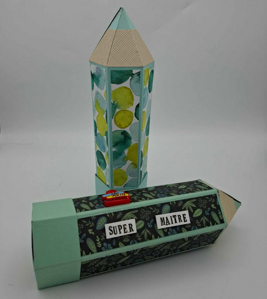 Crayon Géant vert pour "SUPER MAITRE " - Cadeau fin d'année