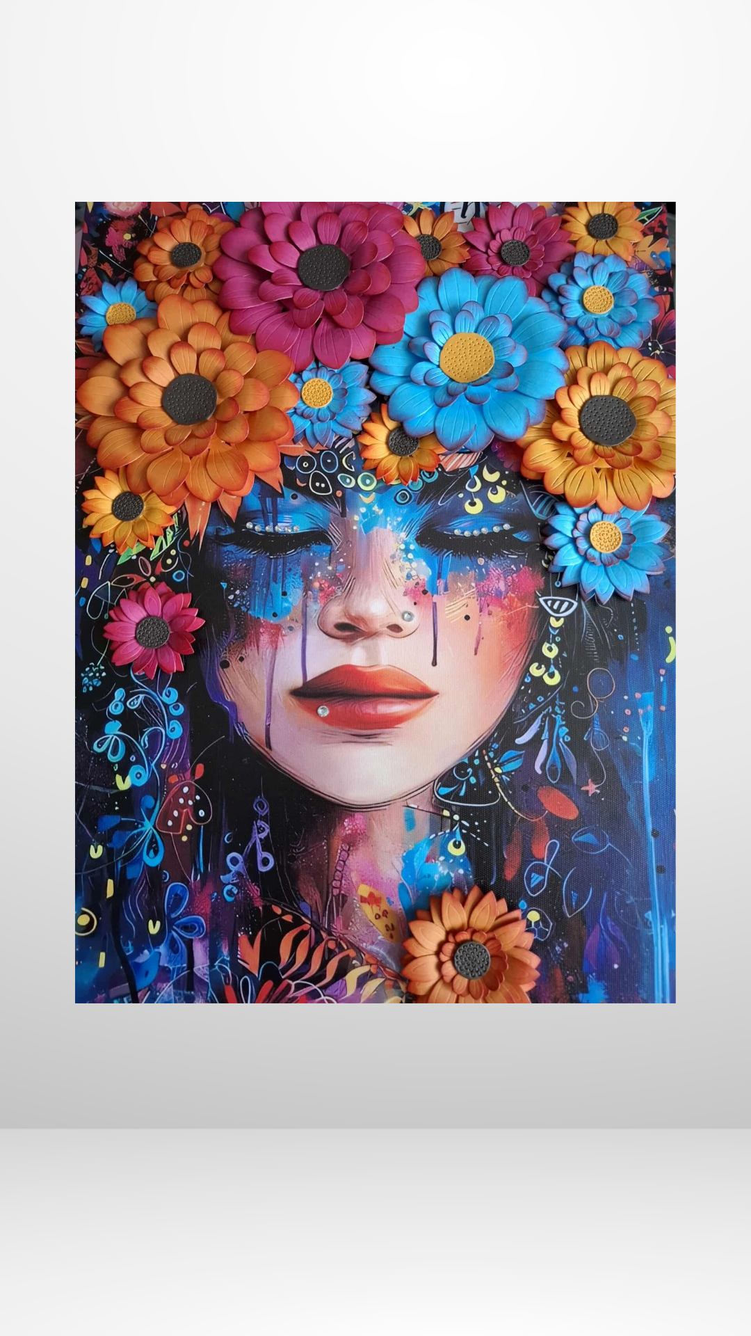 Tableau Créatif " Explosion Florale "