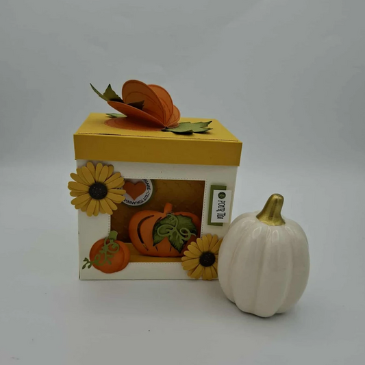 Coffret décoration automnale - boite diaroma blanche