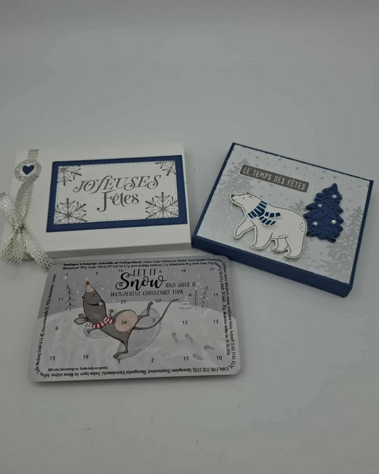 Petit Calendriers de l'Avent Original 24 surprises  - Bleu