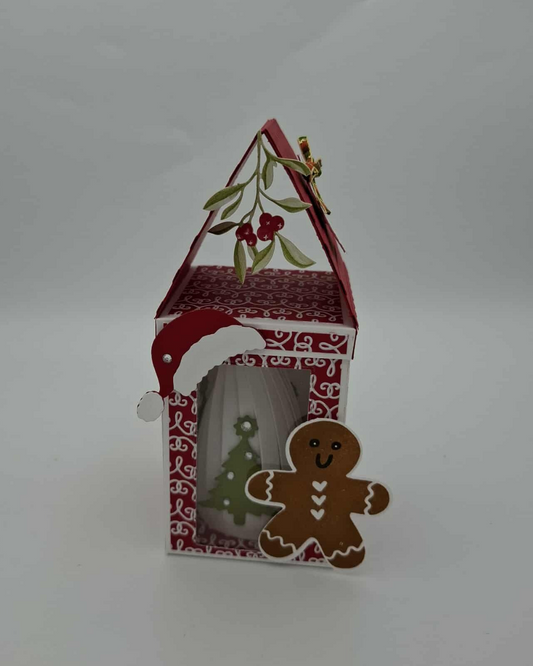 Maison Pain d'épices de Noël et sa lanterne Lumineuse