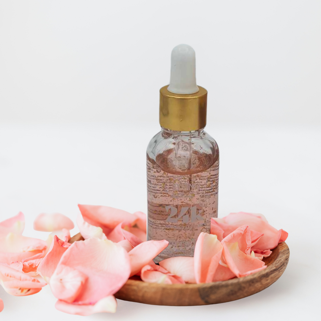 Sérum visage Paillettes d'or 24k - Rose. -50%