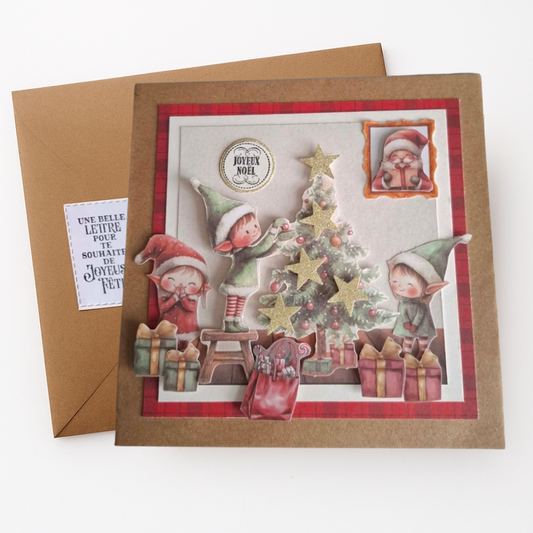 Enveloppe de Noël - Les Lutins