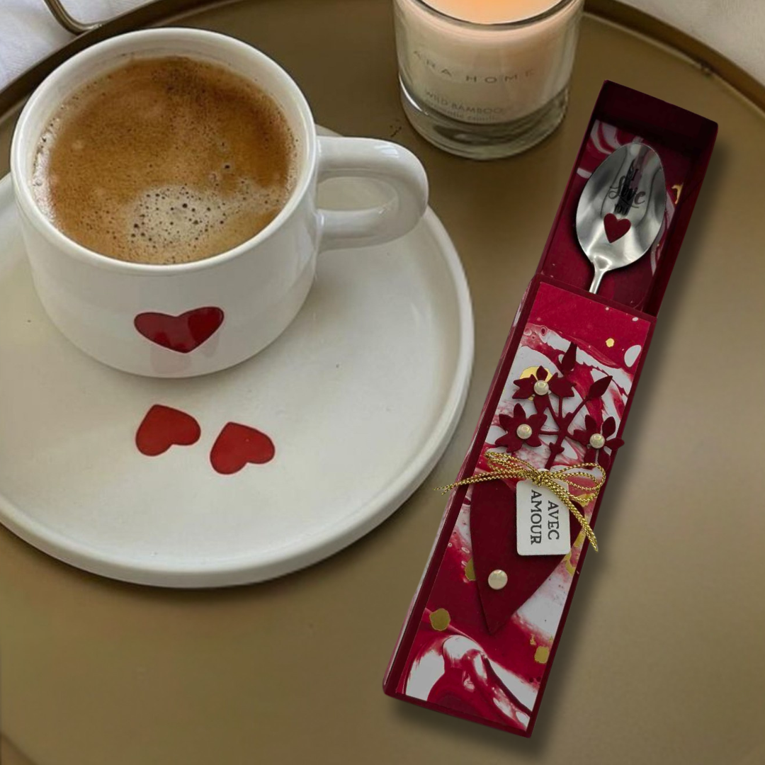 Cuillère gravée - Coffret Cadeau Saint Valentin