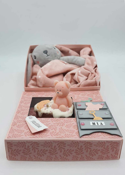 Coffret Naissance "Félicitations" Personnalisable - Doudou