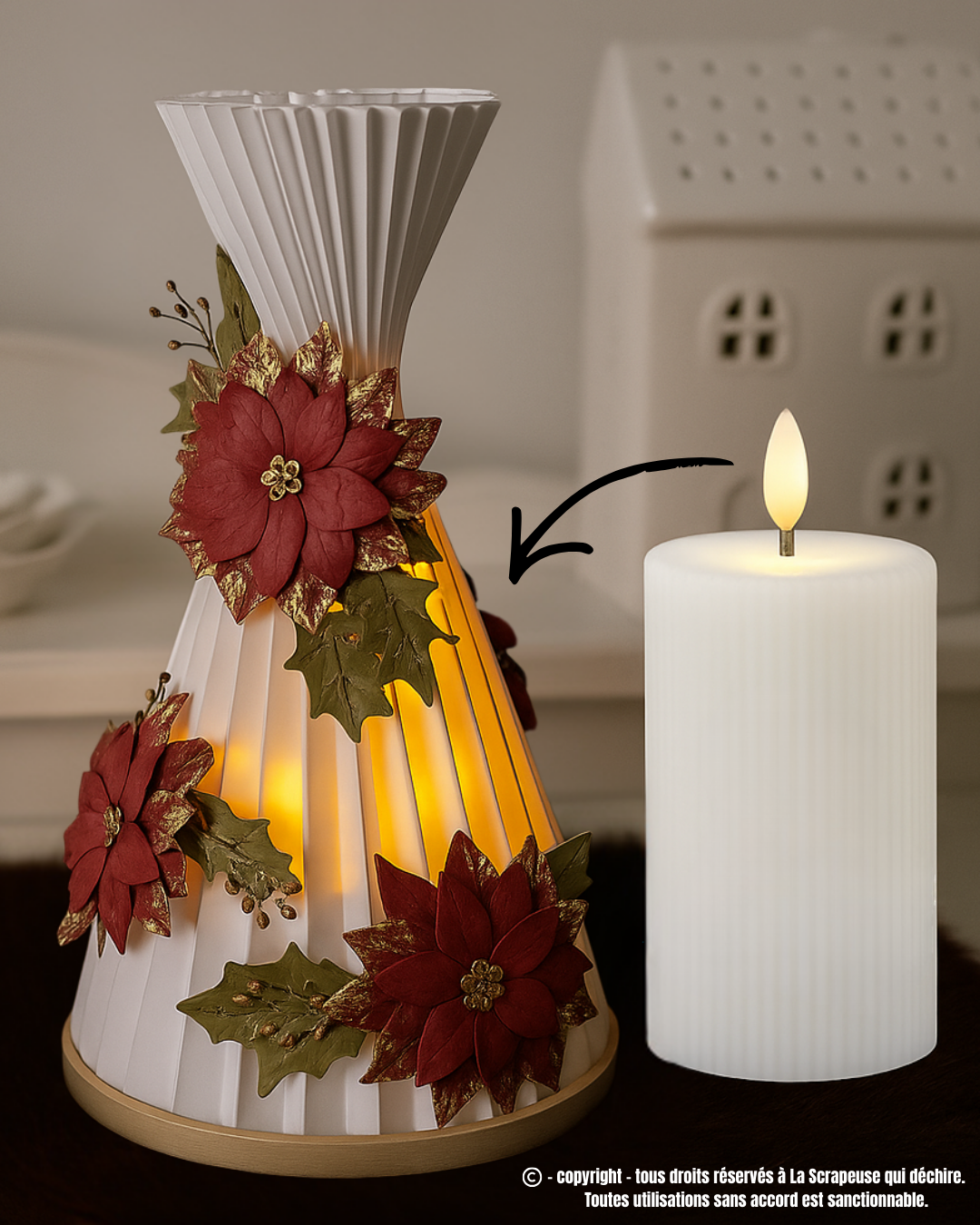 Grande Bougie LED Réaliste