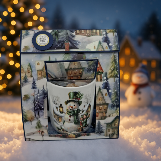 Coffret Tasse : Bonhomme de Neige Village de Noël