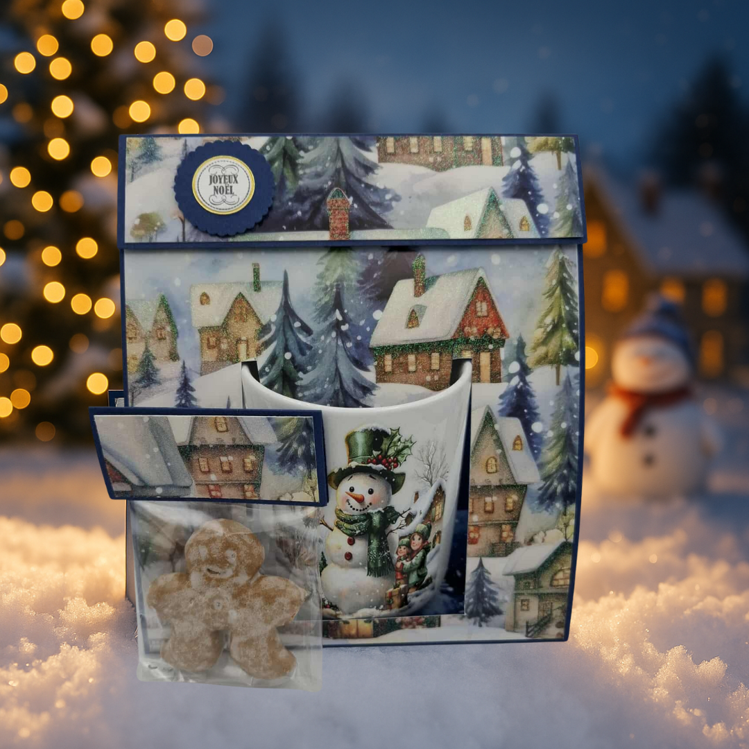 Coffret Tasse : Bonhomme de Neige Village de Noël
