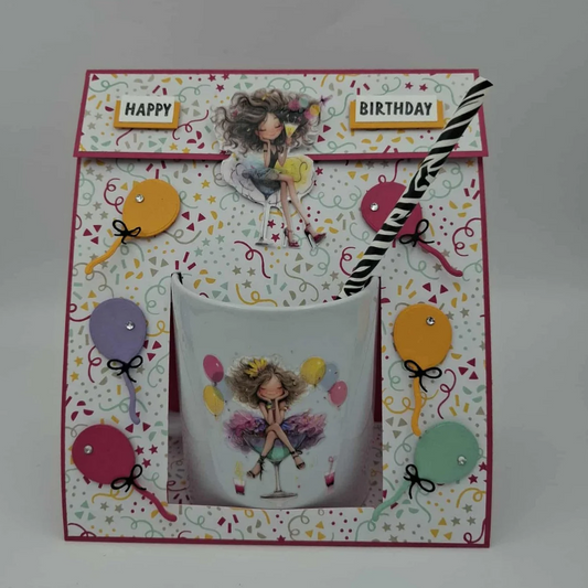 Tasse "Dans le coktail " - Coffret Mug Joyeux anniversaire