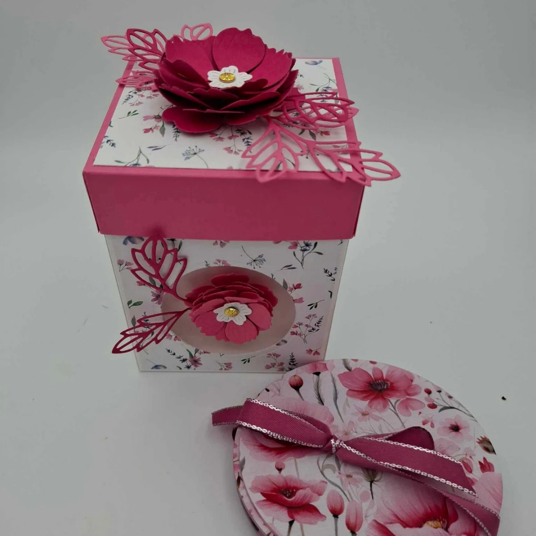 Coffret table fleurie et ses sous verres assortis