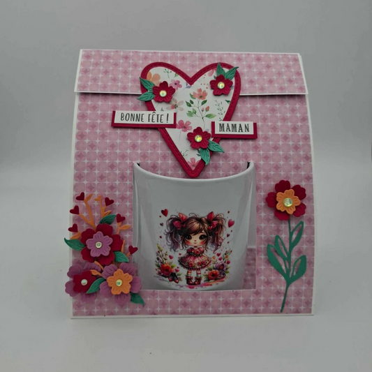 Coffret Tasse Rose clair - Fêtes des mères