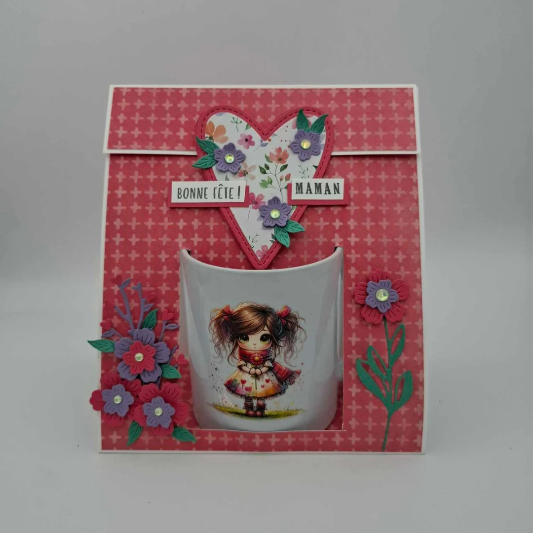 Coffret tasse framboise - Fêtes des mères