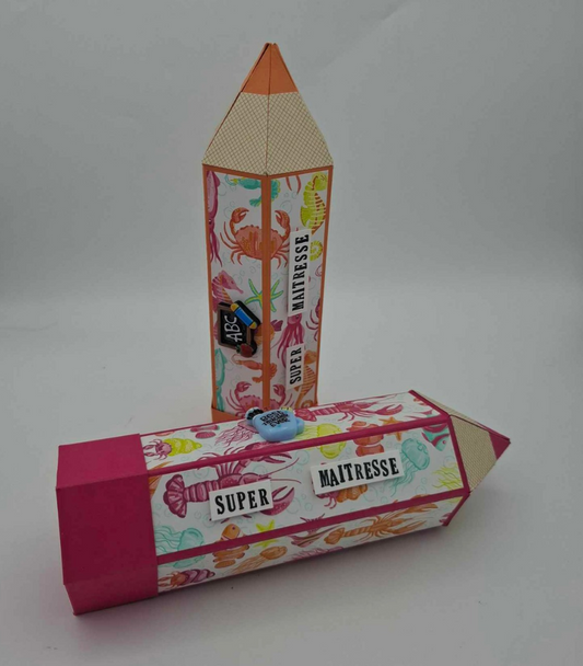 Crayon Géant Fushia pour Maitresse - Cadeau fin d'année