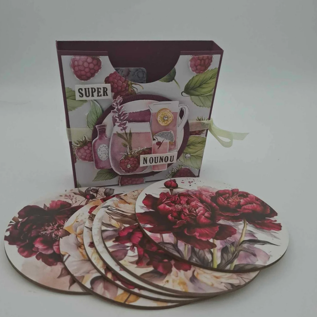 Coffret sous verres "SUPER NOUNOU - Cadeau fin d'année