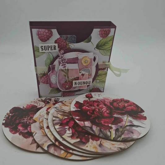 Coffret sous verres "SUPER NOUNOU - Cadeau fin d'année